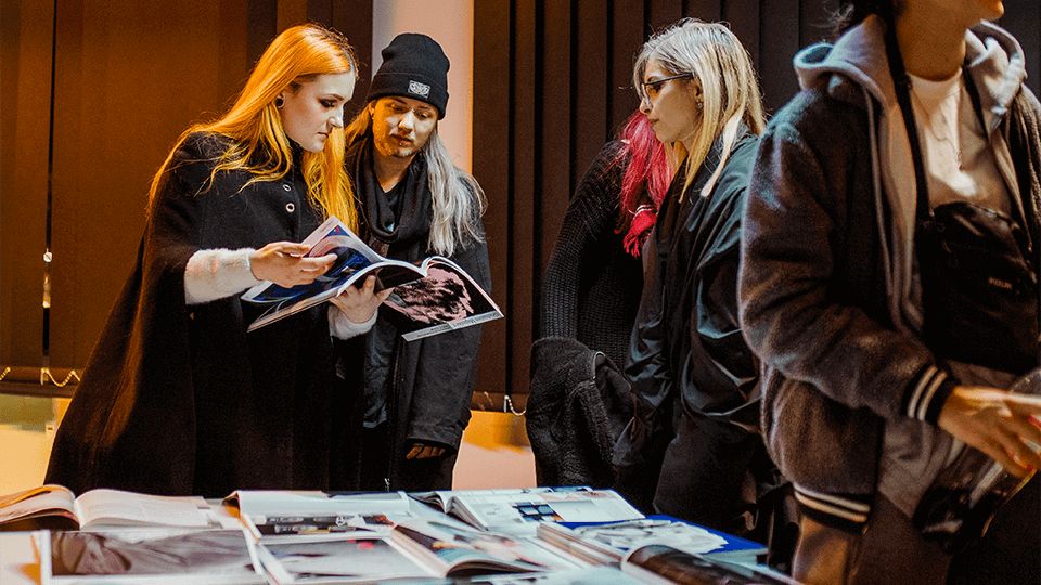 Students at graduation magazine launch