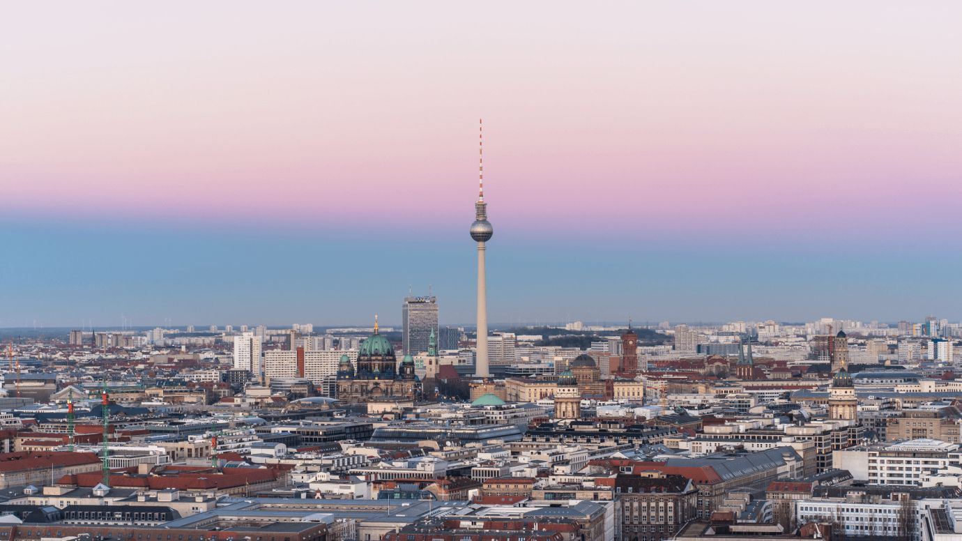 a tall tower in a city