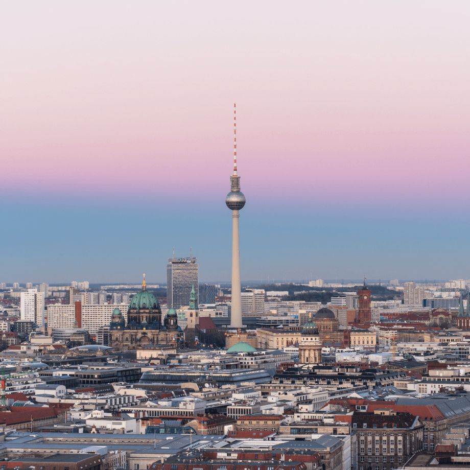 a tall tower in a city