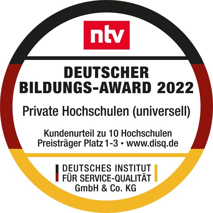 UE awarded n-tv deutscher bildungs award 2022 top private hochschulen