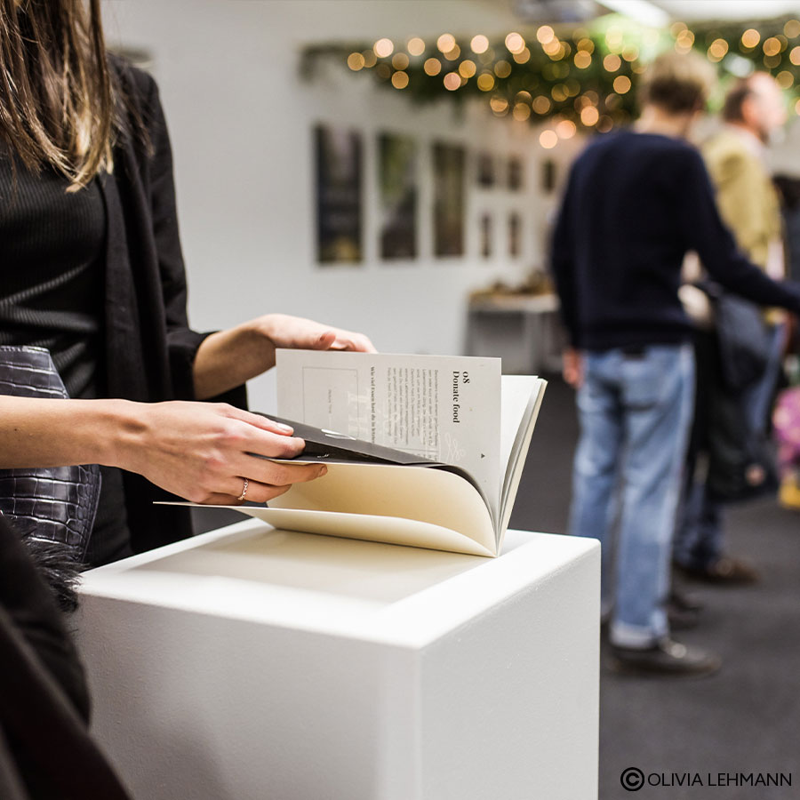 Person reading a book