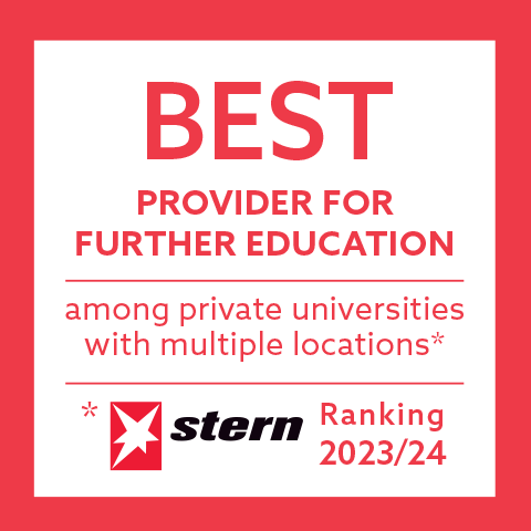 Best Provider for Further Education among private universities. Stern Ranking 2023/24