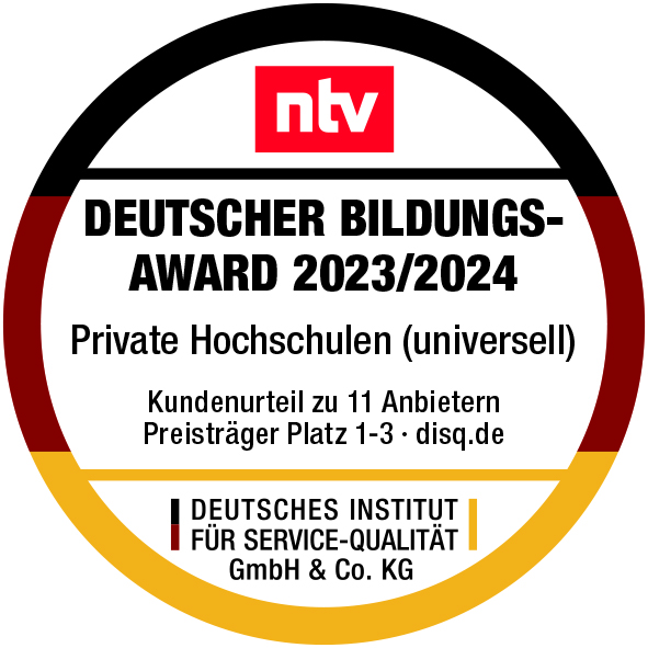 UE awarded n-tv deutscher bildungs award 2023/2024 top private hochschulen