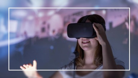 A female student attending Tech and Software Programmes at UE Germany