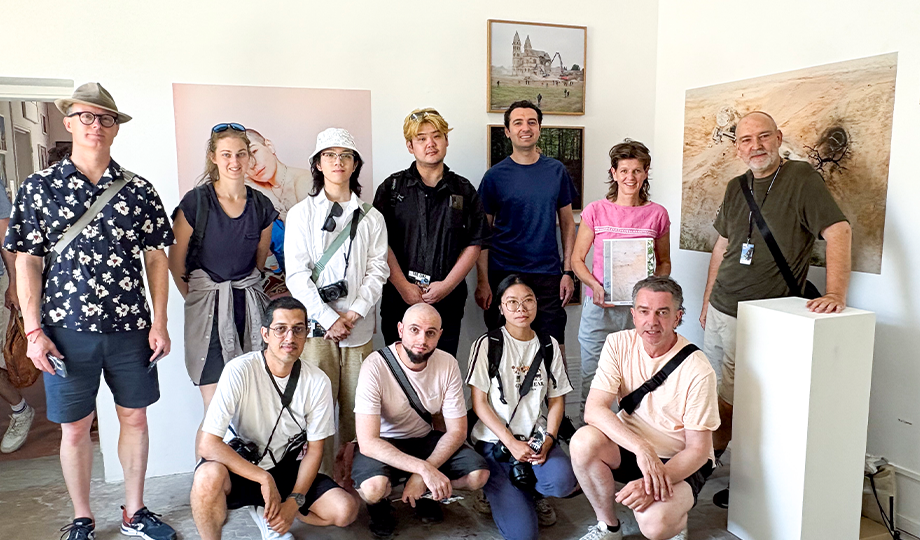 a group of people posing for a photo