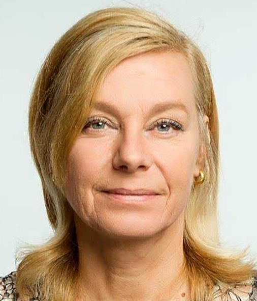 a woman with blonde hair