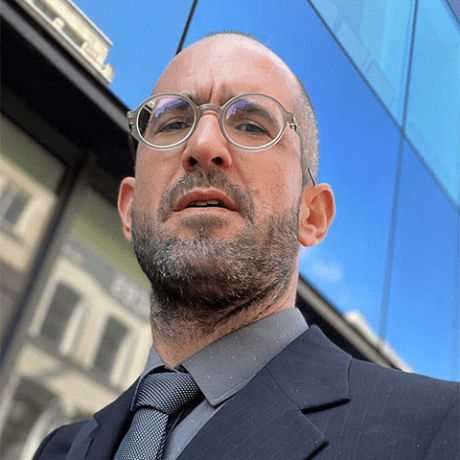 a man wearing glasses