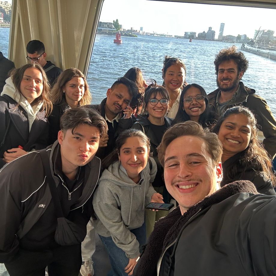a group of people on a boat
