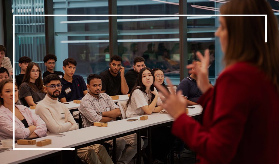 a group of people sitting at a table